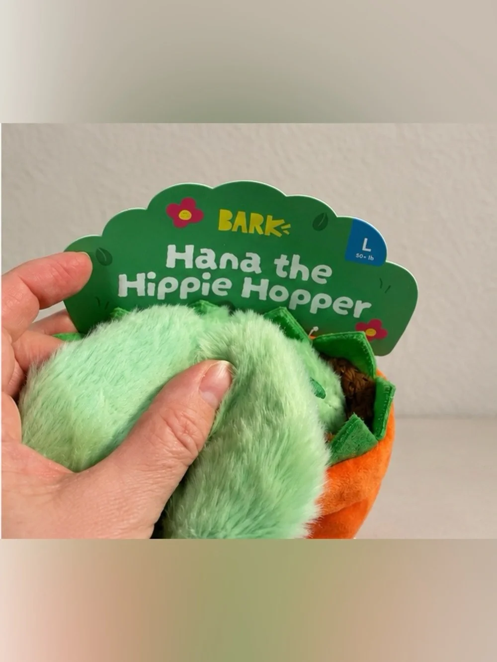 Bark Hana The Hippie Hopper Dog Toy Plush Bunny Hide and Seek